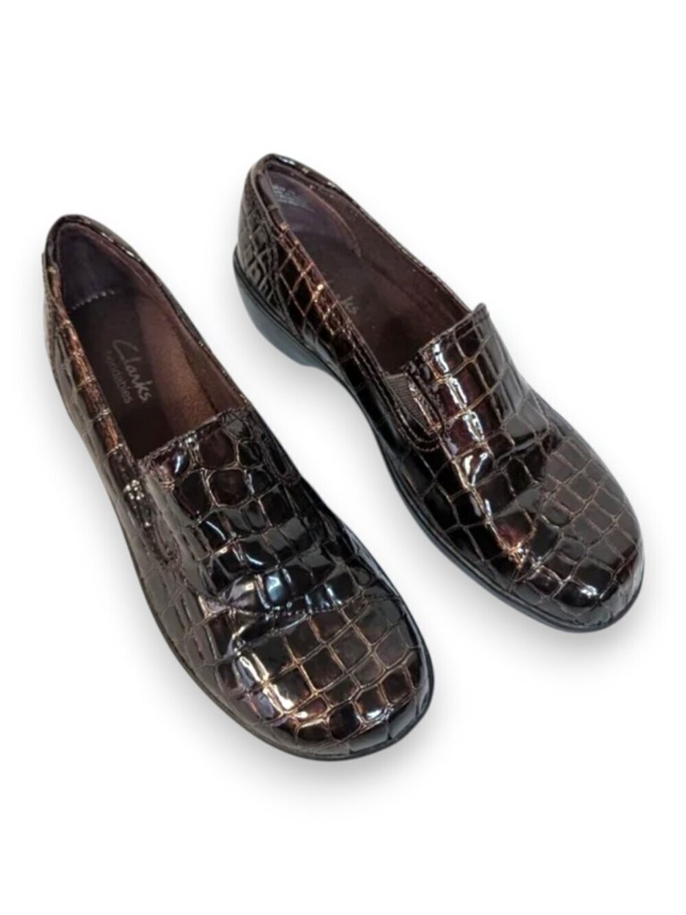 Clarks Bendables Croc Embossed Loafers